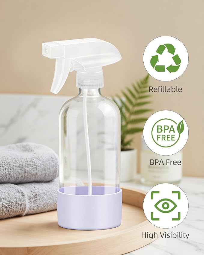 Worldgsb 2 Pack Glass Spray Bottles 8 oz, Empty Refillable Containers - Image 6