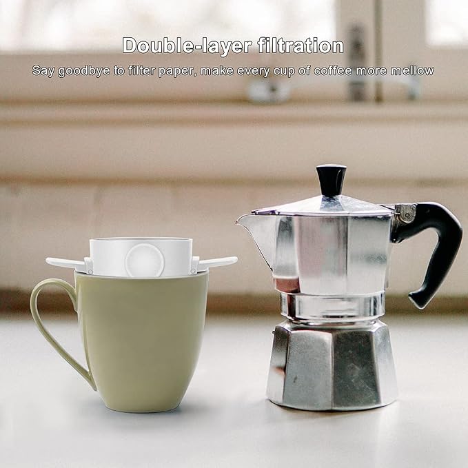 Pour Over Coffee Filter Reusable Coffee Dripper Cone Paperless Coffee Maker - Image 3