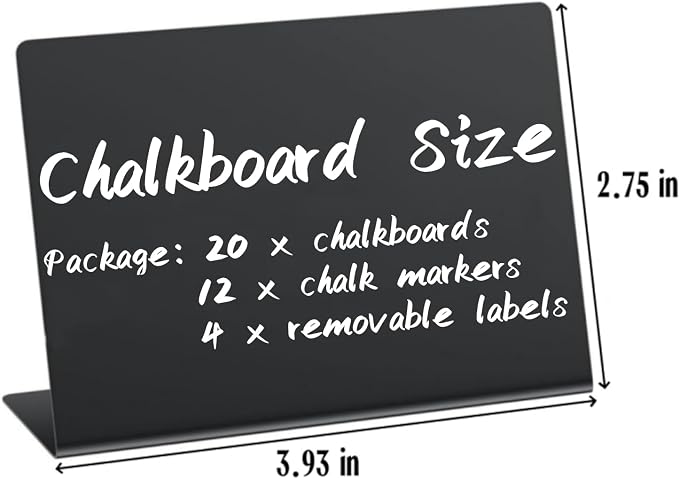 20 Pack Mini Chalkboard Signs Food Labels - Image 3