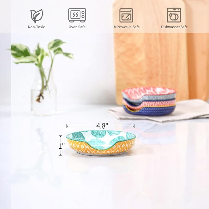 Selamica Ceramic Spoon Rest, 4.8 Inch Spoon Rest - Image 3