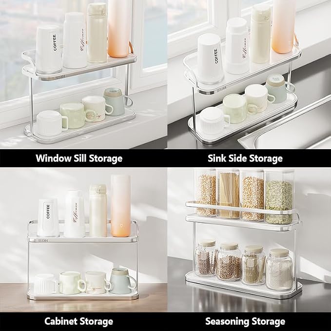304 Stainless Steel Water Bottle Drying Rack Cup Storage - Image 7