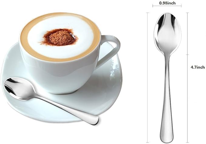 Demitasse Espresso Spoons, 12-piece Mini Coffee Tiny Stainless Steel Spoons - Image 2