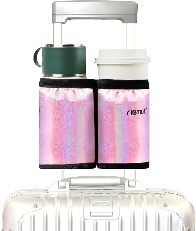 riemot Luggage Travel Cup Holder Free Hand Drink Carrier by riemot