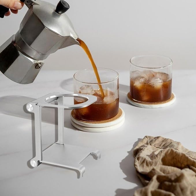 Foldable Coffee Drip Holder Aluminum Coffee Dripper Station Portable Pour Over - Image 7