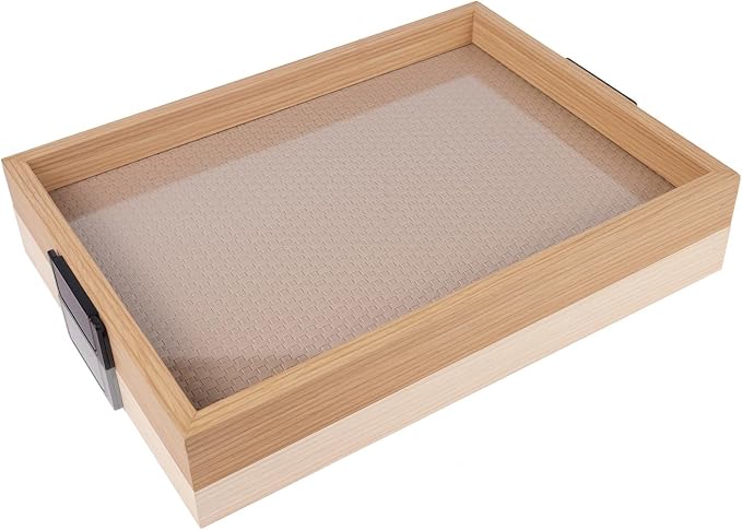 YWMSGM Leather Surface Wood Service Tray by YWMSGM