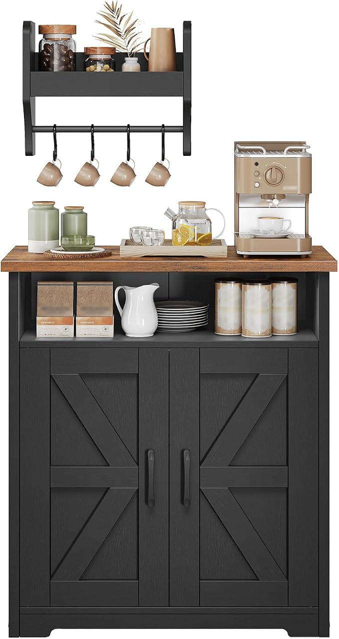 YATINEY Coffee Bar Cabinet, Kitchen Island - Image 9