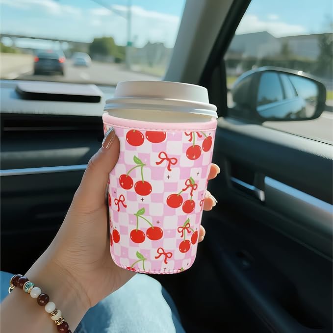 Reusable Insulated Sleeve for Iced Coffee Cup, Coffee Neoprene Sleeve for Cold - Image 2