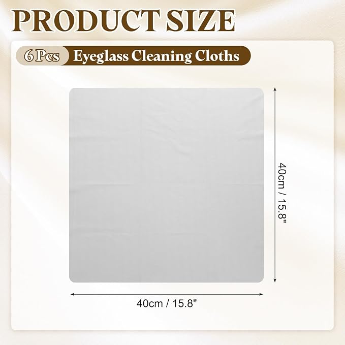 PATIKIL 6Pcs Soft Eyeglass Cloths, 15.8 x 15.8 Electronics Microfiber Cleaning - Image 2