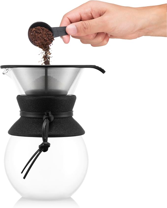 Bodum 34oz Pour Over Coffee Maker, High-Heat Borosilicate Glass - Image 2