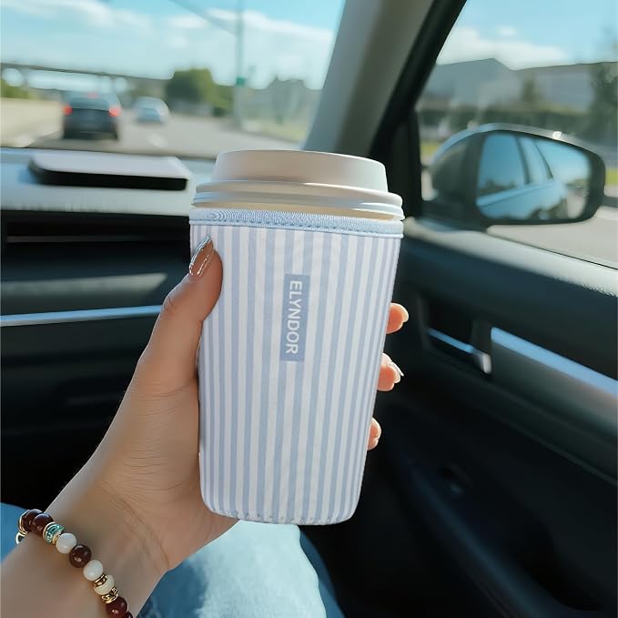 Reusable Insulated Sleeve for Iced Coffee Cup, Coffee Neoprene Sleeve for Cold - Image 2