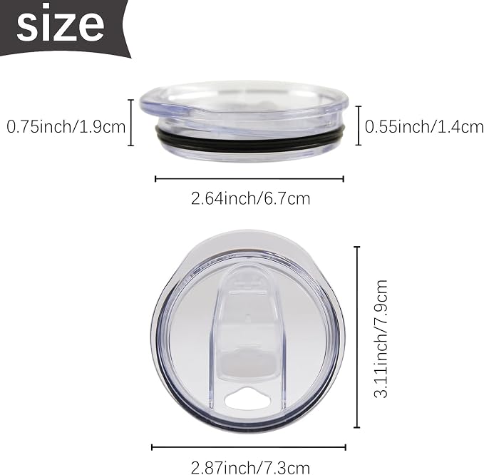10 Pack 20 oz Skinny Tumbler Replacement Lids Plastic Splash Covers tops - Image 2