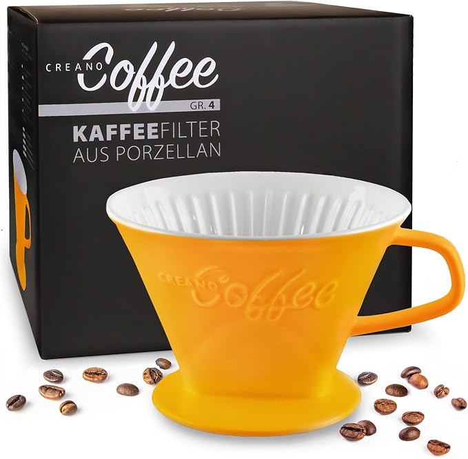 Creano Porcelain Coffee Dripper Saffron Yellow by Creano