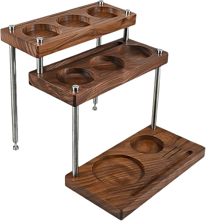 Wooden Espresso Tamper Holder Handmade Storage Rack Wood Storage Unit - Image 7