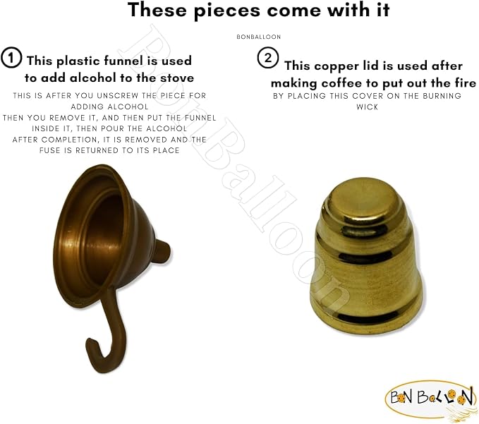 Al Bramony Brass Turkish Greek Coffee Alcohol Burner Maker Table Top Tabletop - Image 5