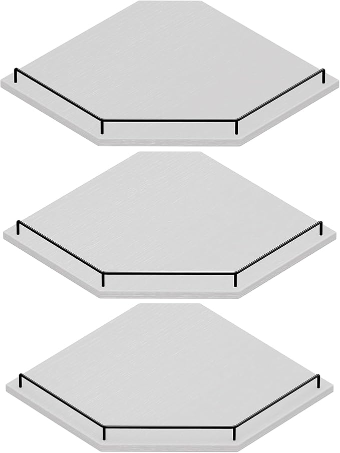 JJL Corner Shelf Wall Mounted, 12 Inches 3-Tier Floating Corner Shelf by Unknown