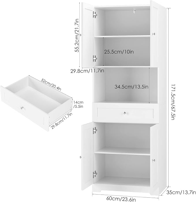 Tall Bathroom Storage Cabinets - Image 3