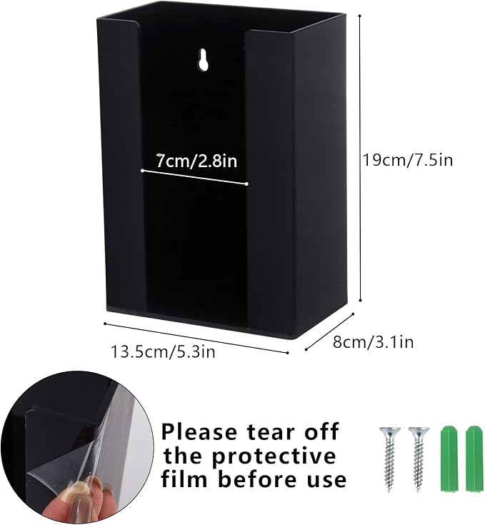 2Pack Coffee Cup Sleeve Holder, Acrylic Cup Sleeve Organizer Black Vertical - Image 2