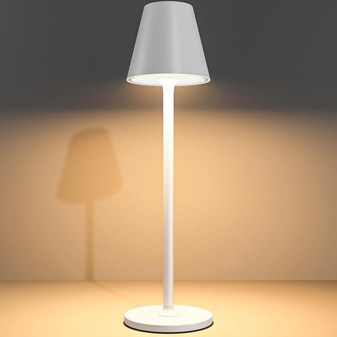 Timjorman Modern LED Cordless Table Lamp, 4000mAh Rechargeable Battery by Timjorman