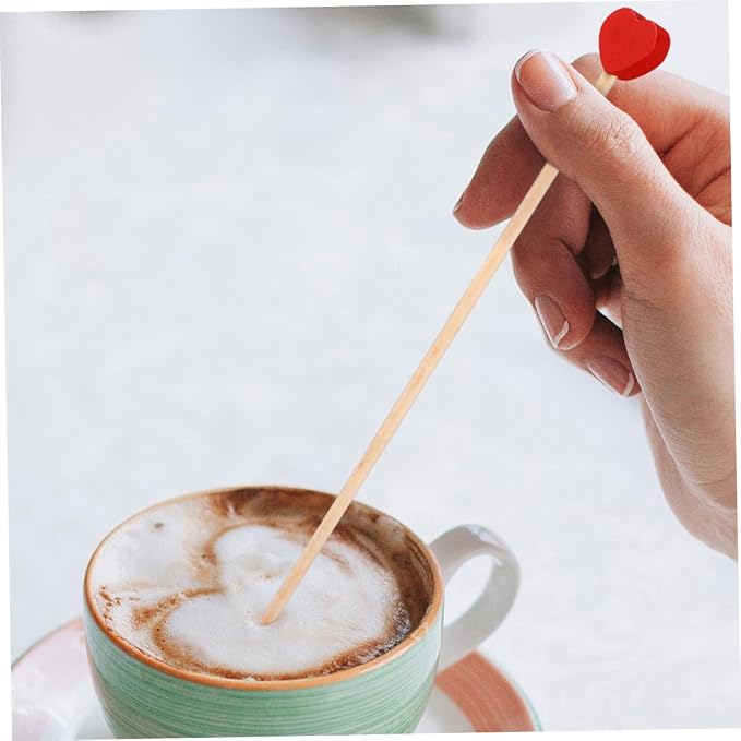 200pcs Heart Design Wooden Stir Sticks - Image 5