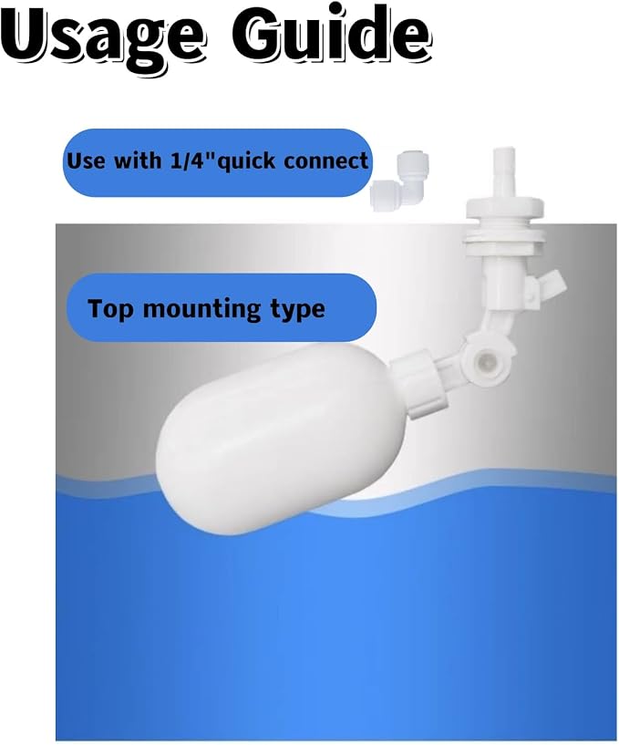 1/4 inch Tube Float Valve Kit for RO Water Reverse Osmosis System water filter - Image 5