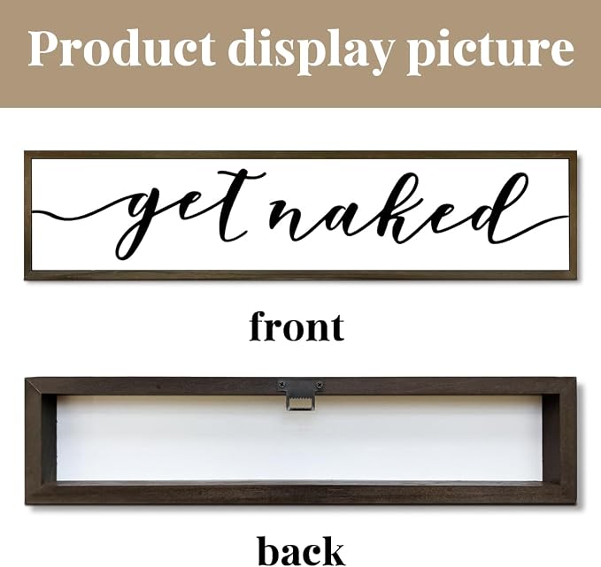 Funny Restroom Decor, Get Naked Sign - Image 3