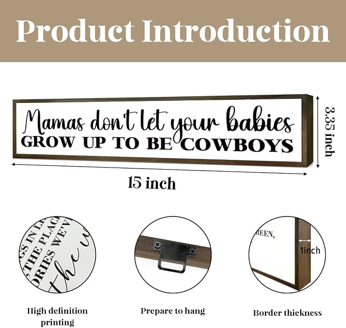 Inspirational Wood Signs, Western Nursery Decor, Baby Newborn Son Boy Infant - Image 2