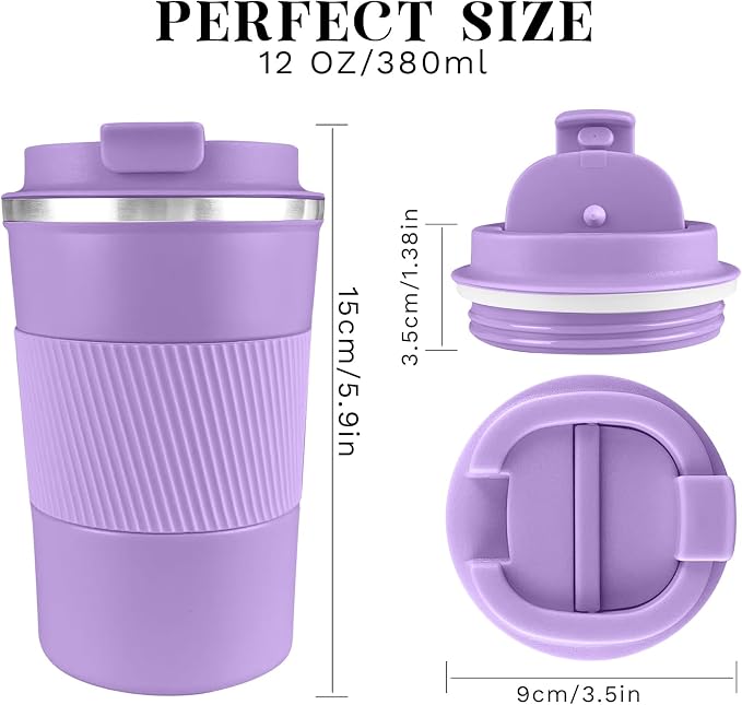 YINBAOGE Insulated Travel Coffee Mug, Spill & Leak Proof, Portable To Go - Image 3