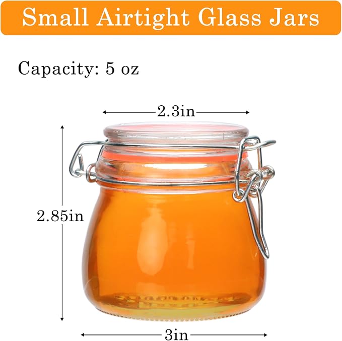 Flrolove 5oz 6pack Glass Jars - Image 2