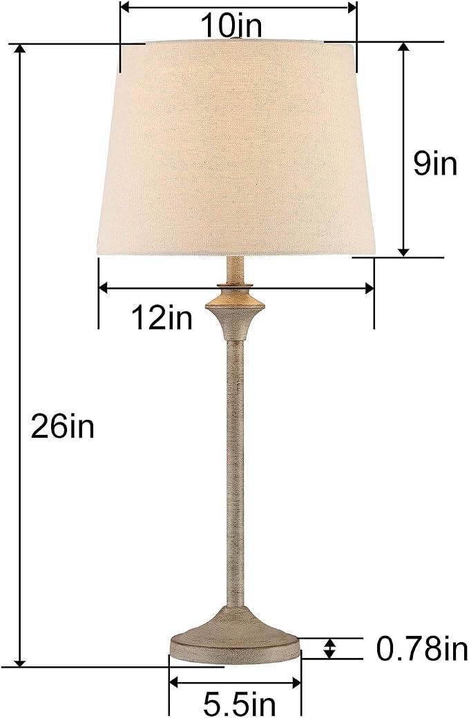 Maxax Farmhouse Buffet Table Lamps Set of 2 - Image 3