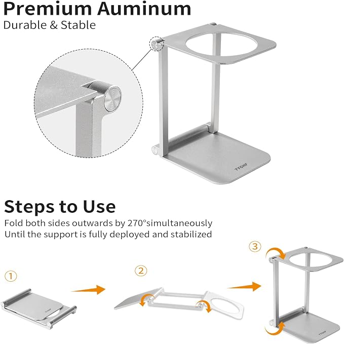 Pour over Dripper Stand, Portable & Foldable Espresso Machine Stand - Image 5