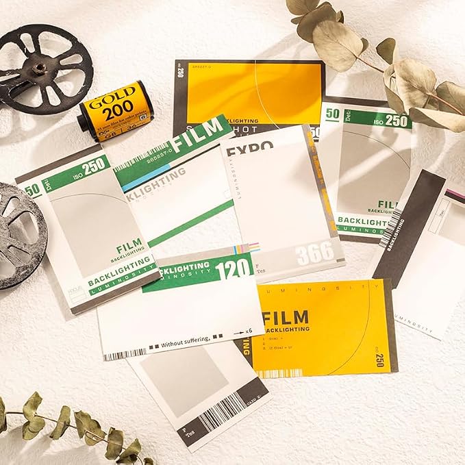 Diuhofart 94Pcs Scrapbooking Supplies Kit, Old Film Strips Photo Frames - Image 7