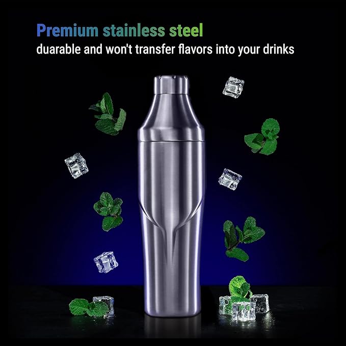 Lexenic Cocktail Shaker with Measurement Lid - Image 8
