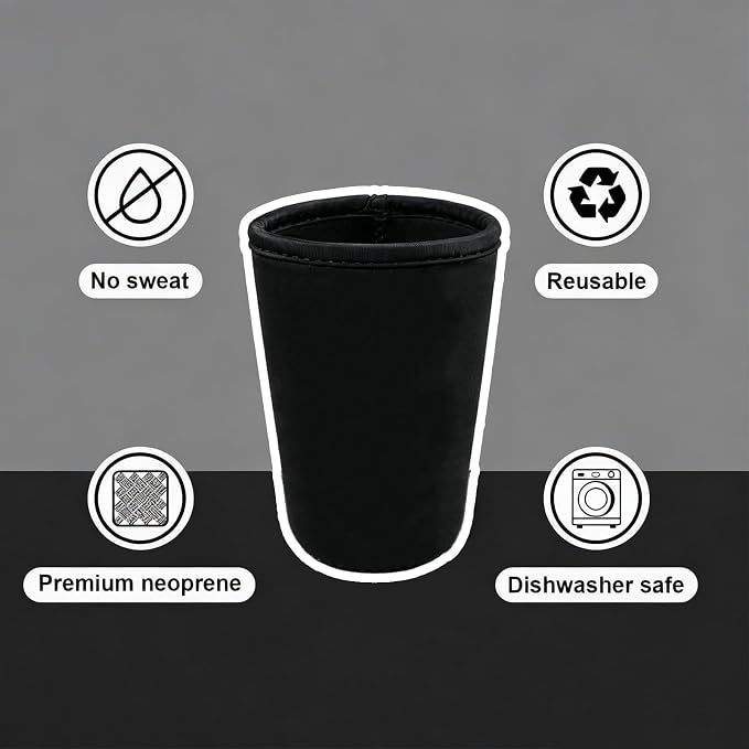 Reusable Insulated Neoprene Iced Coffee Sleeves - Image 4