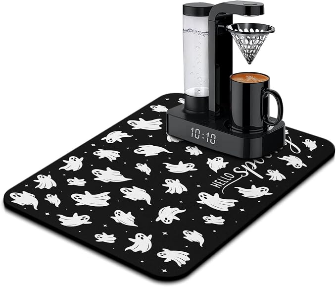 Fun Coffee Mat 24inx18in, Coffee Bar Mat by Kuyig+Home