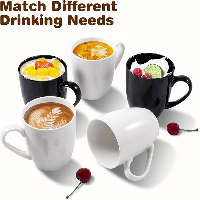 Urbanstrive 16 oz Large Coffee Mugs Set of 6 Ceramic Coffee Mug White Coffee - Image 7