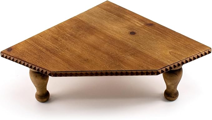 OKSQW Wood Corner Counter Shelf Framehouse Decorative Tray Stand by WelcometoOKSQW