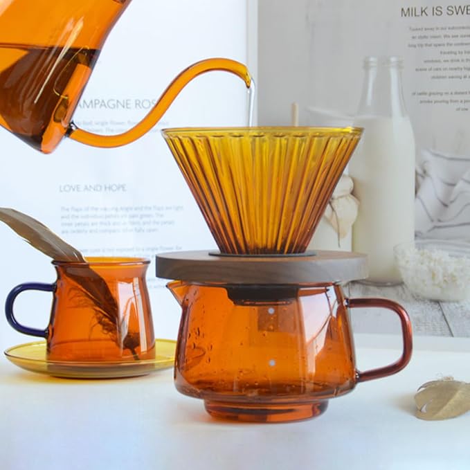 Toyvian High Borosilicate Glass Pour-over Coffee Funnel - Image 8