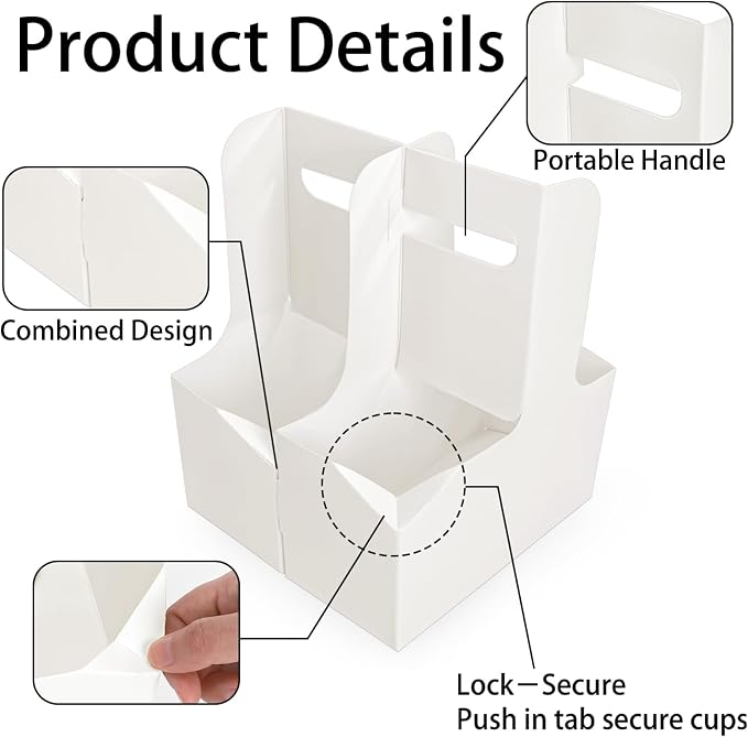 Lawei 50 Pack 2 Cup Drink Carrier - Image 3