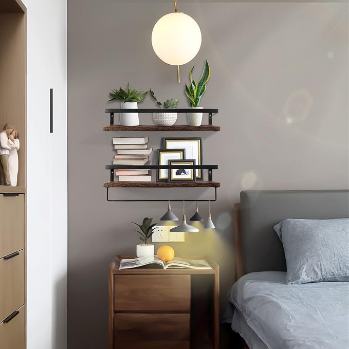 Uten Floating Shelves, Wall Shelves Set of 2, Wall Mounted - Image 7