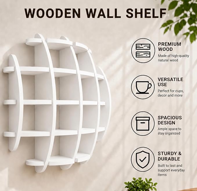 Circle Wall Shelf Wall Mounted - Image 4