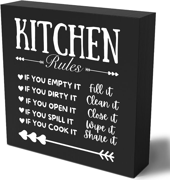 Funny Kitchen Decor Rustic Kitchen Decorations Wood Sign Desk Decor Farmhouse by Woght