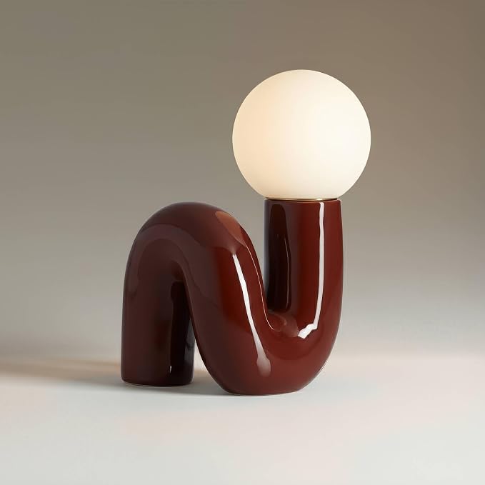 360 Lighting Fondant 11 3/4" Small Mid Century Modern Accent Table Lamp - Image 2