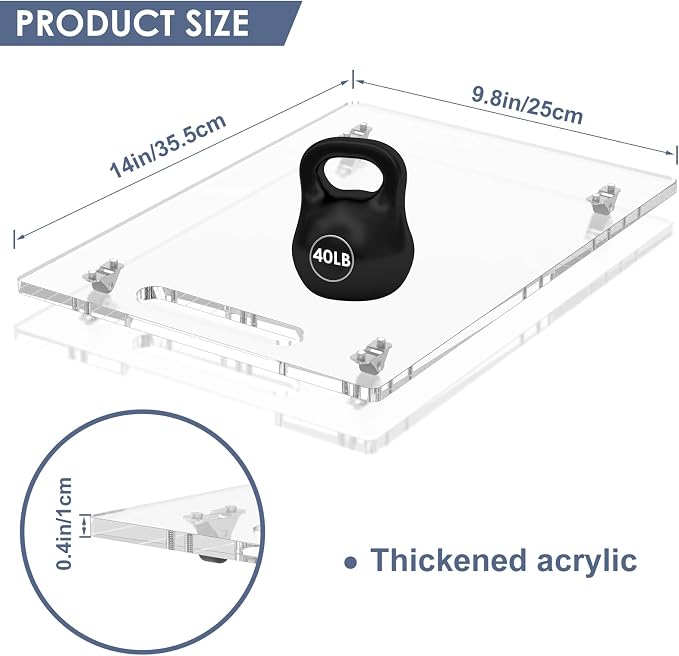 Sliding Tray for Coffee Maker, 9.8" x 14" Acrylic Appliance Sliders - Image 3