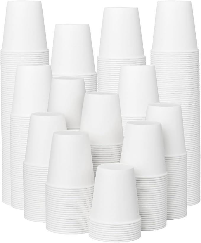 600 Pack 3 oz Paper Cups, Small Coffee Cups, Disposable Mini Bathroom Mouthwash by ECOEXTRA