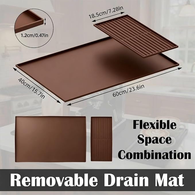 Silicone Coffee Bar Mat 24 x 16 in - Image 2