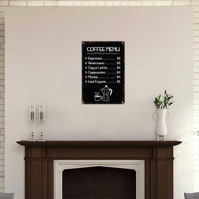 Vintage Signs Poster Metal Wall Art Coffee Menu Chalkboard - Image 5