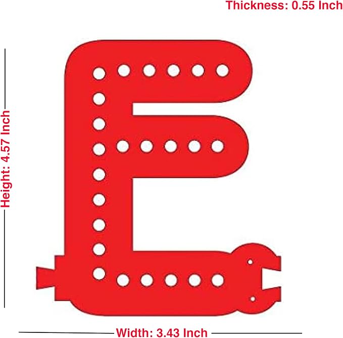 M&T Displays LED Marquee Letter Lights Modular Red Light Up Alphabet Initial E - Image 2