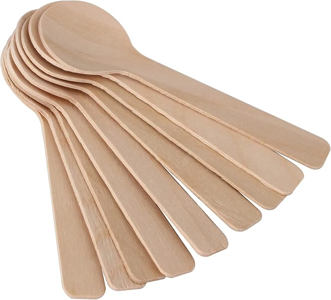 200 Pcs 4-inch Mini Wooden Spoons, Disposable Eco Friendly Sugar Salt Scrub - Image 4