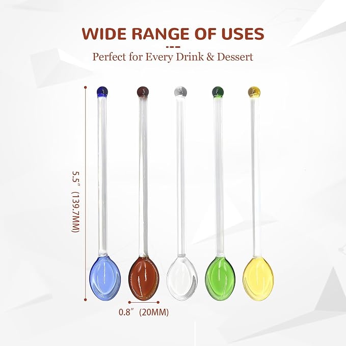 Glass Spoons for Coffee, Reusable Coffee Spoons for Coffee Bar, Tea & Dessert - Image 4