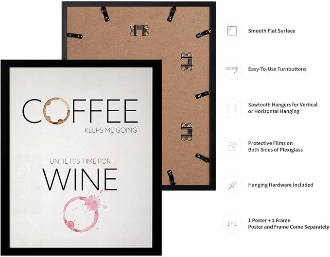 Lawrence Williams Designs Coffee and Wine Quote Poster - Image 3